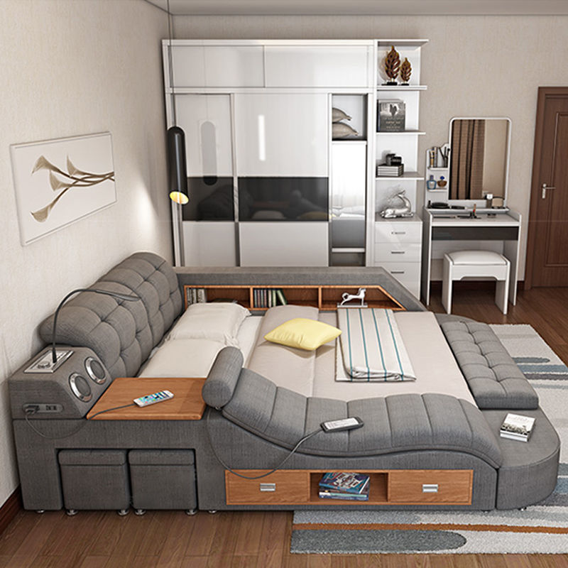 Leather Bed Multifunctional Combination Customized Massage Soft - Image 2