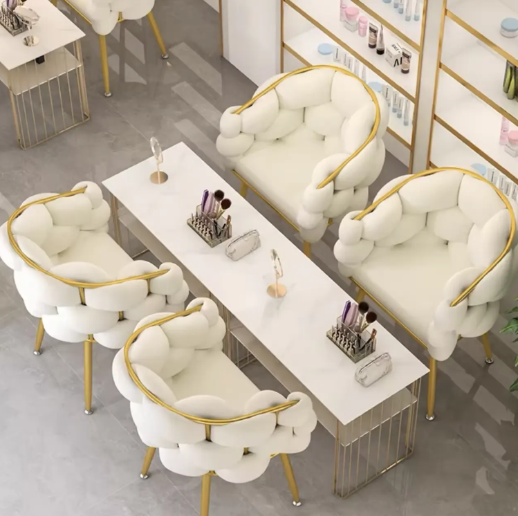 Luxury Modern Metal Salon Living Home Chair Sofa - Image 2