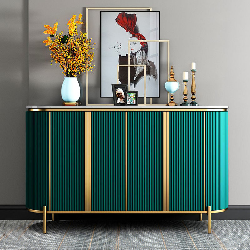 Luxury Modern Kitchen Cabinet Dining Room Side Board Black - Image 2