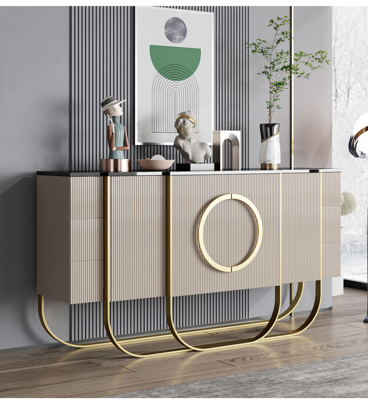 Modern Luxury Wood Living Console Table Cabinet Shoe Organizer - Image 2