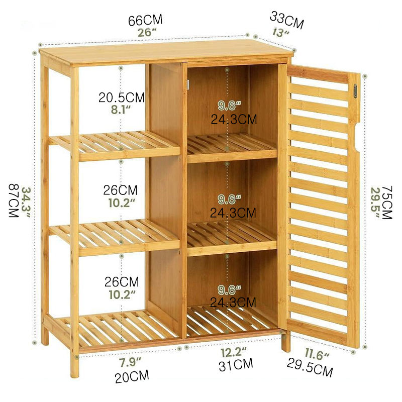 Kitchen Bathroom Storage Rack Cabinet Shelf - Image 2