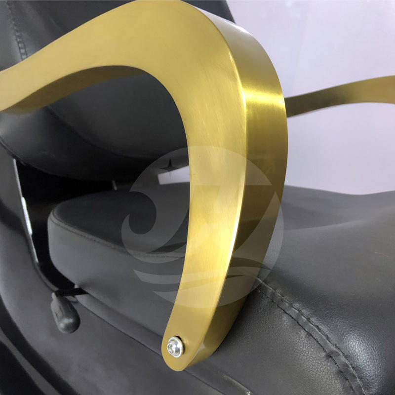 Modern Gold Salon Chair Black Beauty Furniture Hair Washing Shampoo - Image 2