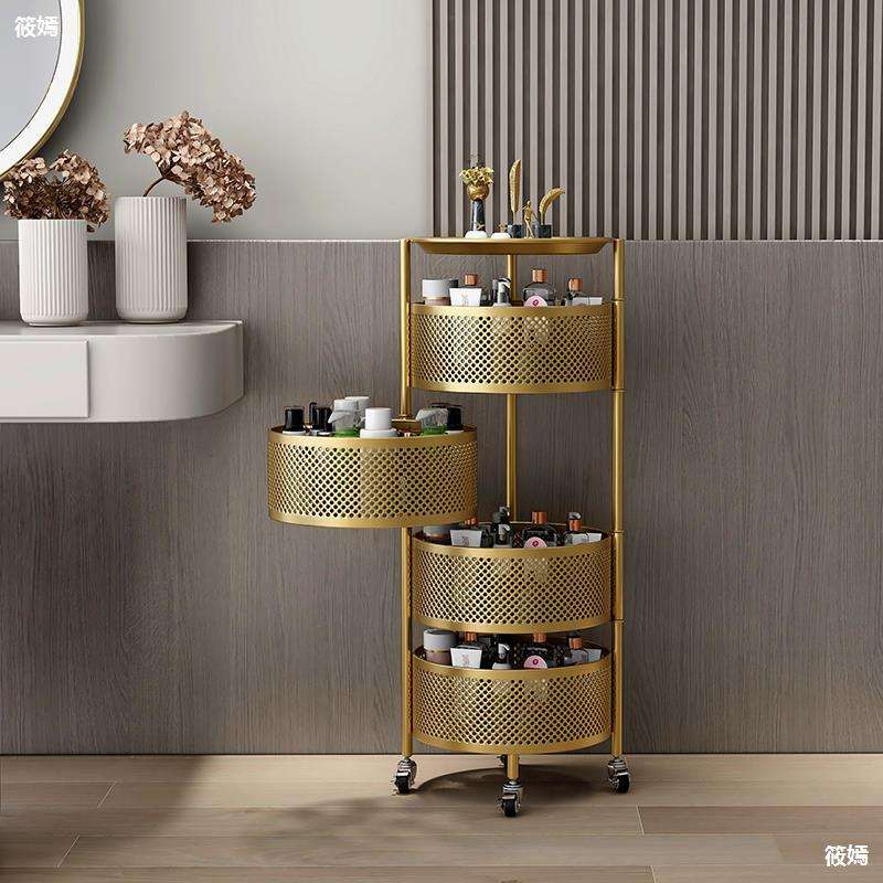 Gold Makeup Salon Cart Trolley Tiers Pedicure Spa Nail - Image 2