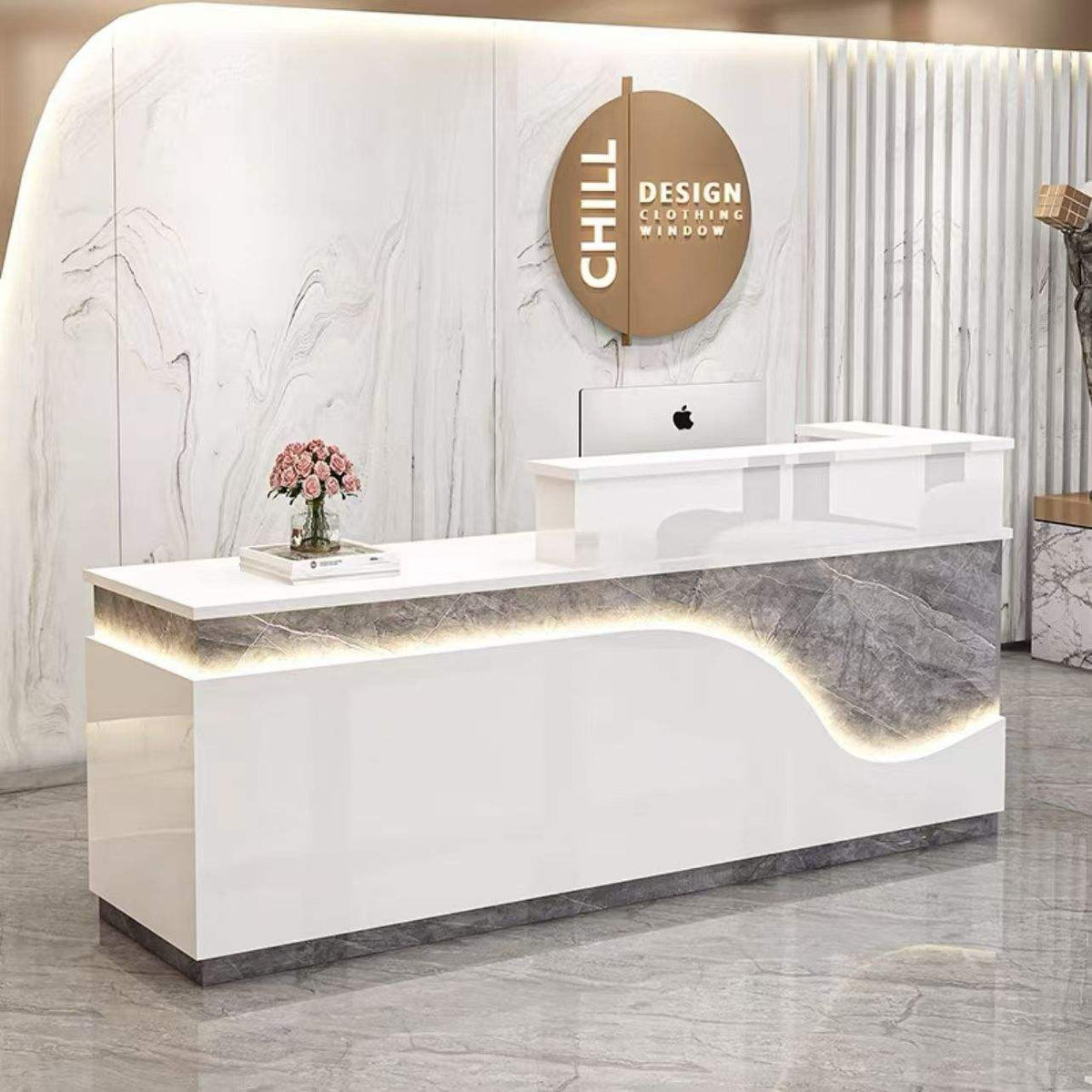 Custom Modern Wood Metal Salon Hotel Bar Color Minimalist Small – 120cm - Image 2