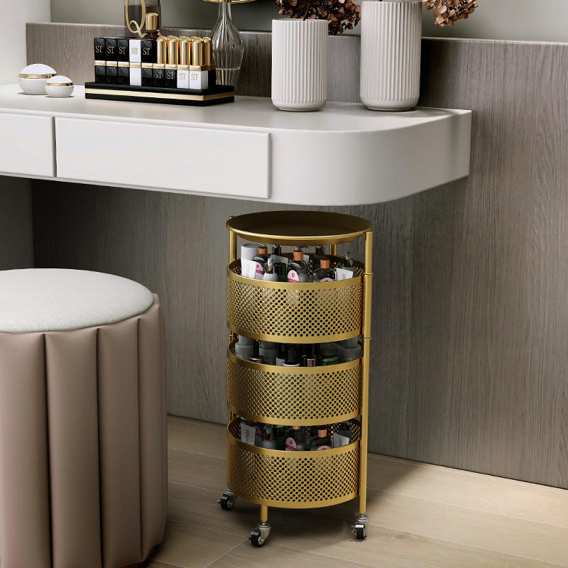 Gold Makeup Salon Cart Trolley Tiers Pedicure Spa Nail - Image 3
