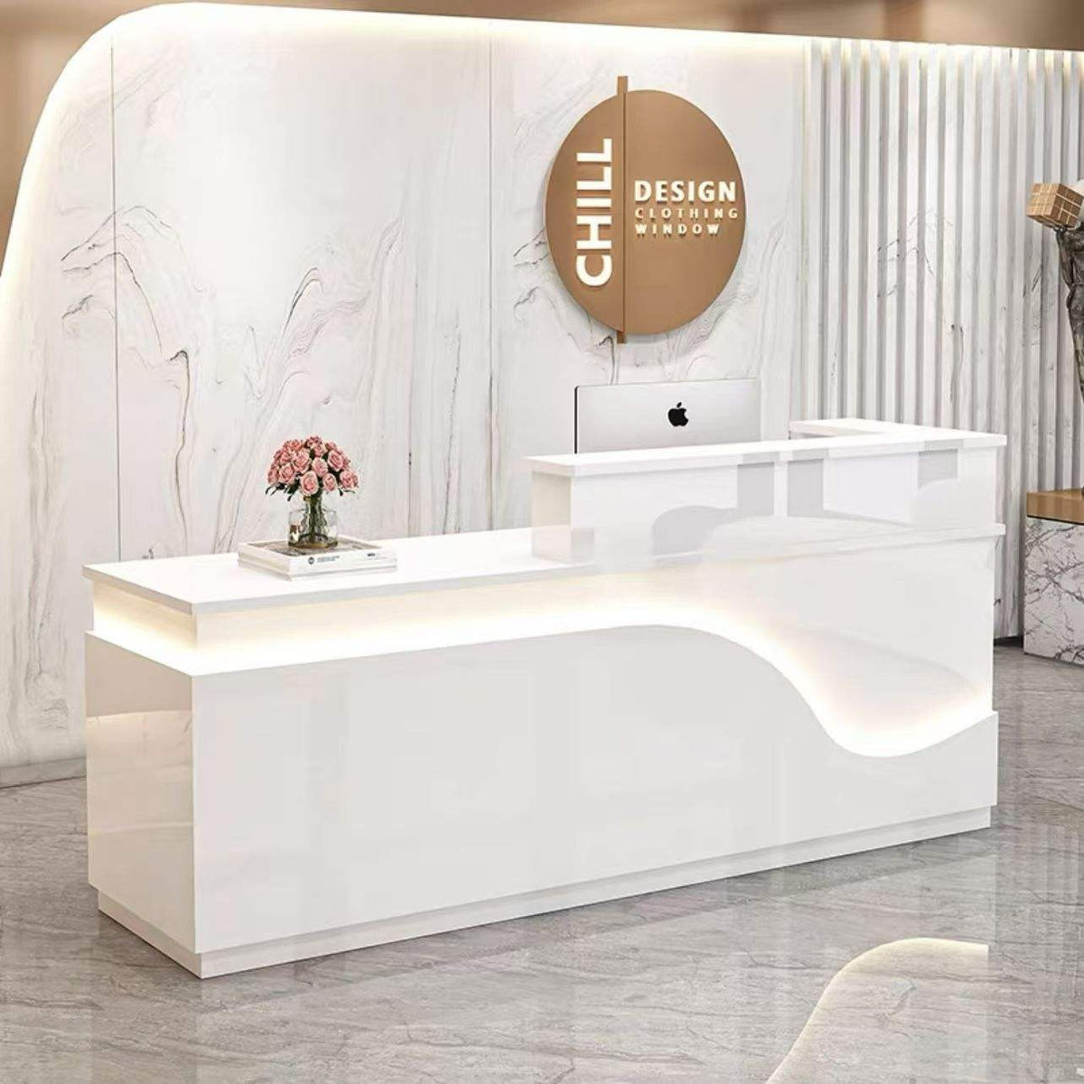 Custom Modern Wood Metal Salon Hotel Bar Color Minimalist Small – 120cm - Image 3