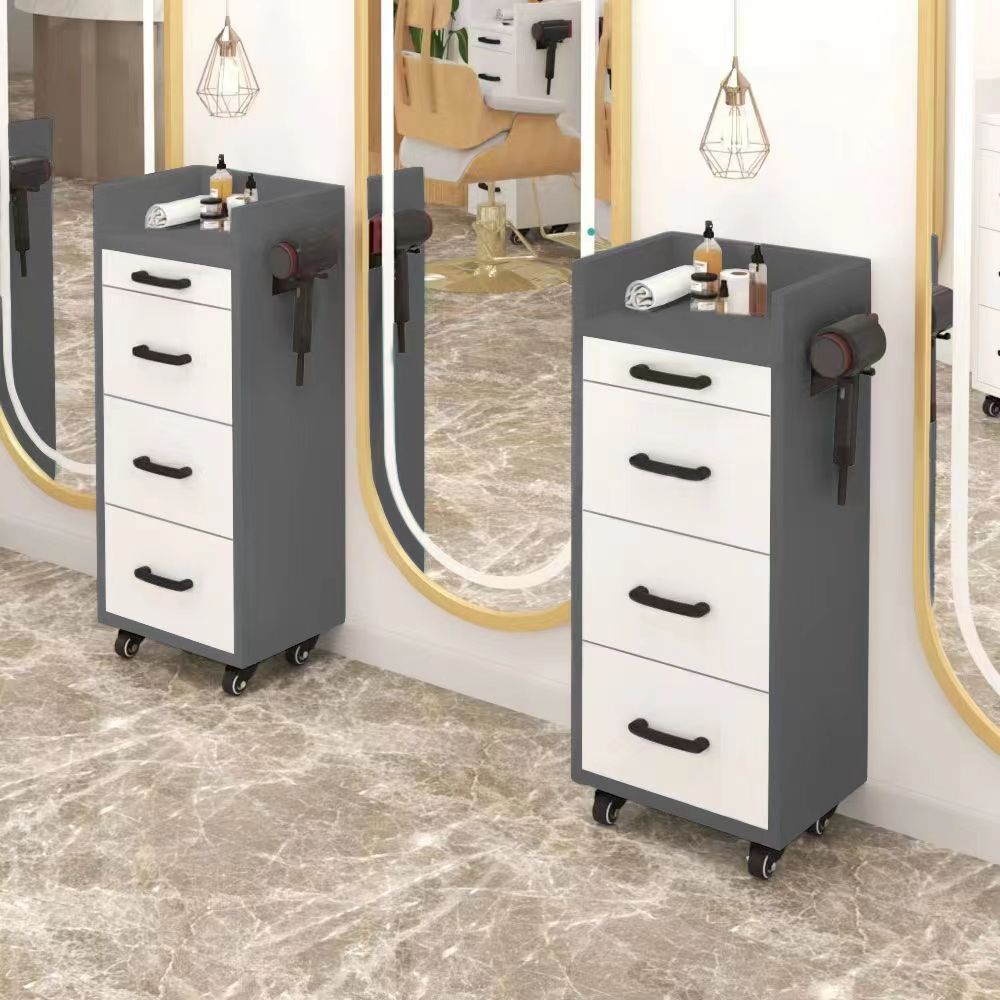 Professional White Metal Rolling Salon Trolley Cart for Spa, Facial & Hairdressing - Image 3