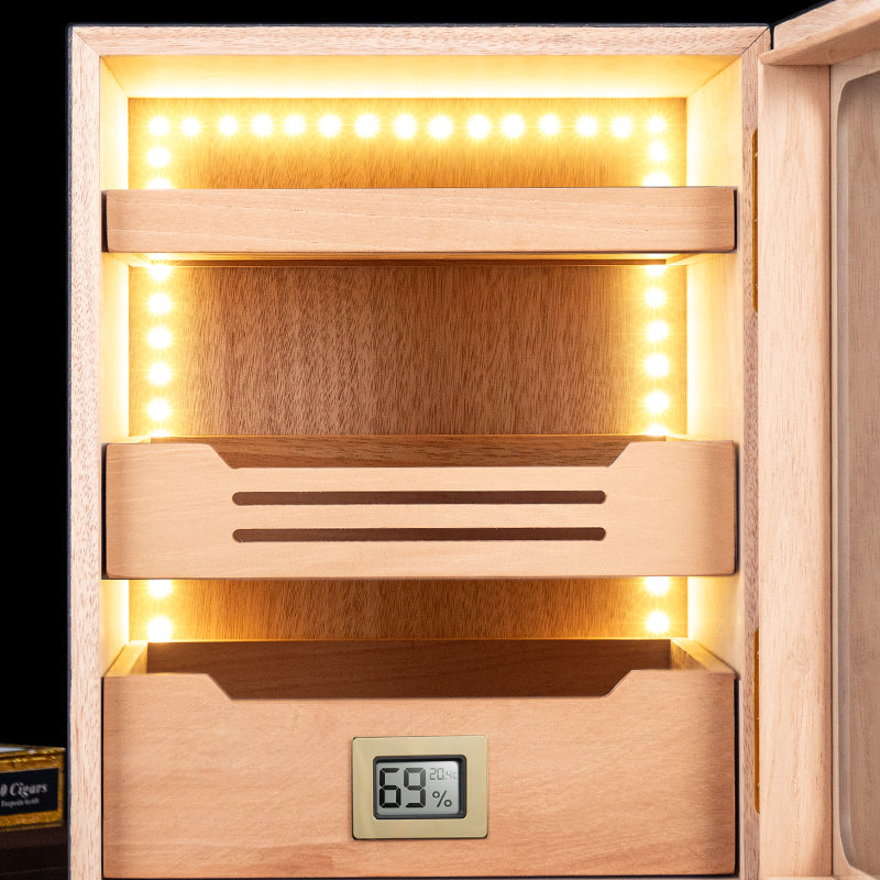 Luxury Portable LED Light Cigar Humidor - Image 3