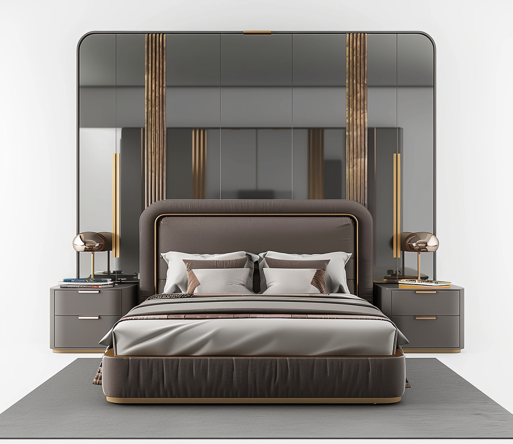 Modern Bedroom Set Full Luxurious King Furniture - Image 3