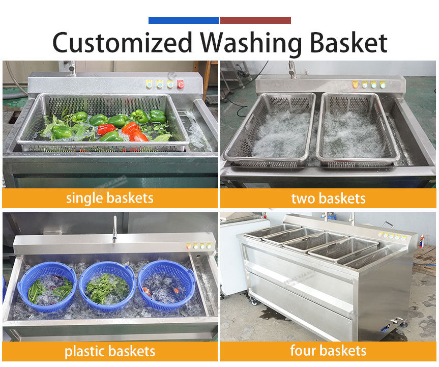 400–600 kg/h Commercial Ultrasonic Ozone Bubble Fruit and Vegetable Washer - Image 3