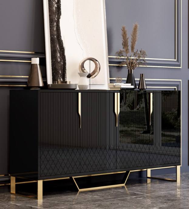 Luxury Modern Stainless Steel Living Home Restaurant Cabinet American Light - Image 3