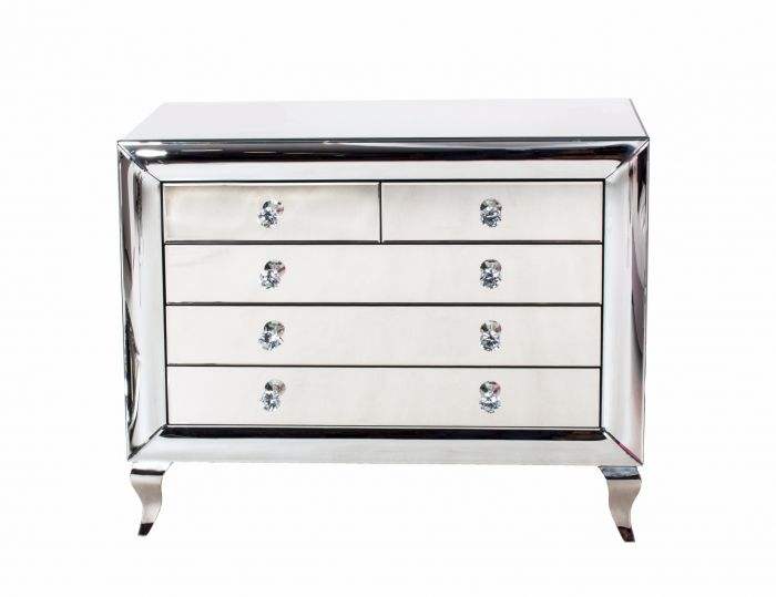 Luxury Glass Living Home Hotel Cabinet Room Furniture Full Mirrored - Image 3