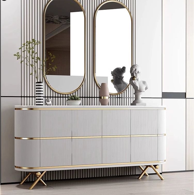 Wood Stainless Living Console Cabinet Room Cabinets Dining Buffet Sideboard - Image 3