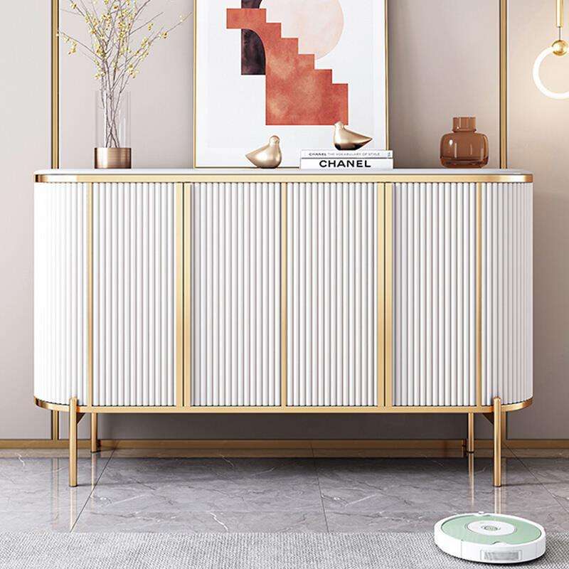 Luxury Modern Kitchen Cabinet Dining Room Side Board Black - Image 3