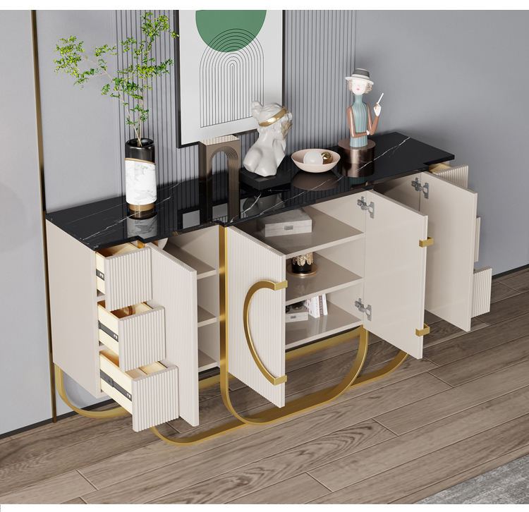 Modern Luxury Wood Living Console Table Cabinet Shoe Organizer - Image 3
