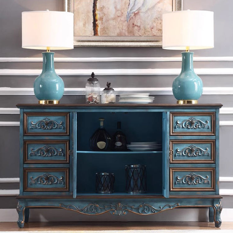 Living Bedroom Kitchen Console Table Cabinet Retro Room Wooden Entryway - Image 3