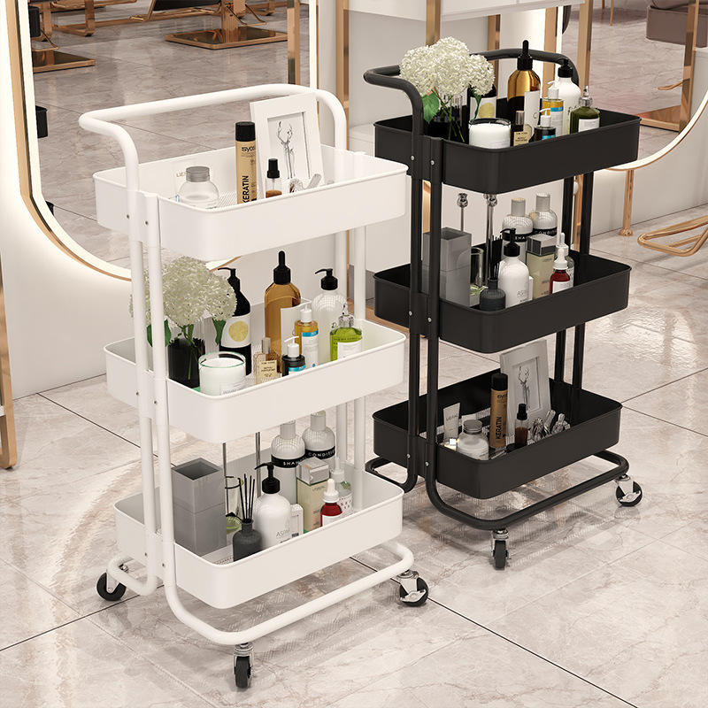 Modern Stainless Steel Salon Stool Cart Trolley New Beauty Hair - Image 4