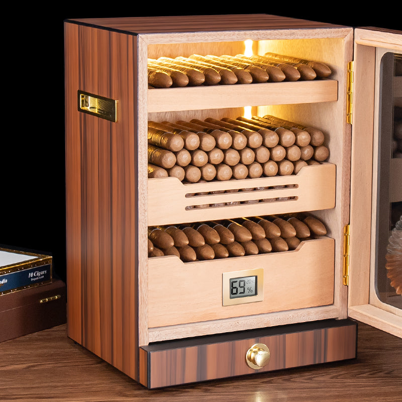 Luxury Portable LED Light Cigar Humidor - Image 4