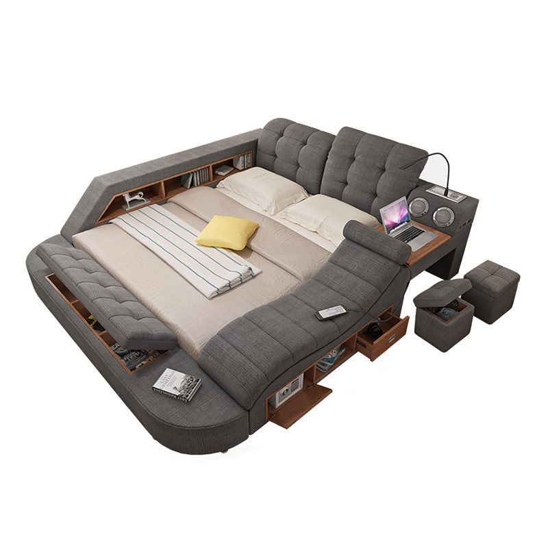 Leather Bed Multifunctional Combination Customized Massage Soft - Image 4