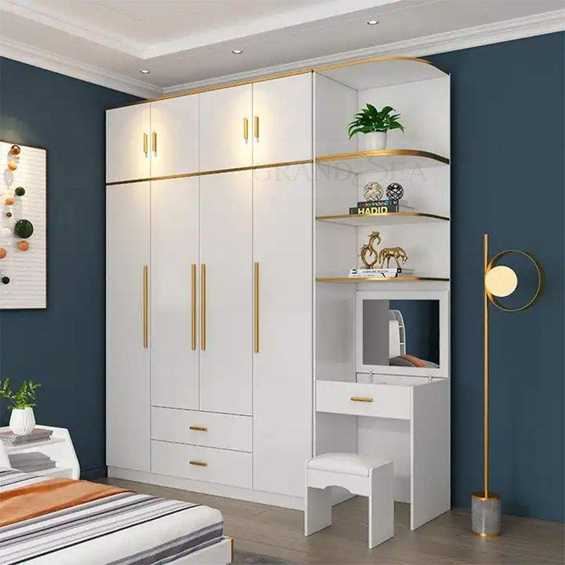 White Cupboard Dressing Table Combination - Image 3