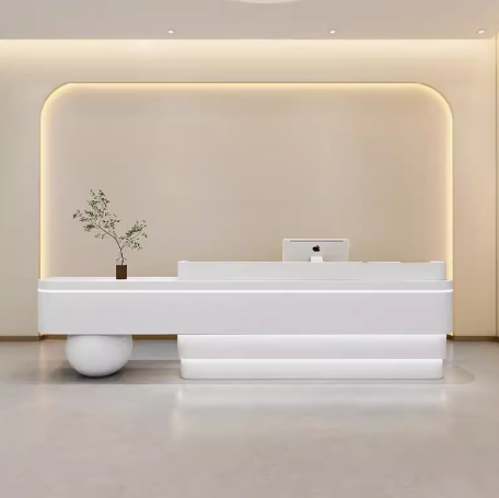 MDF Reception Desk – Contemporary Commercial Furniture - Image 5