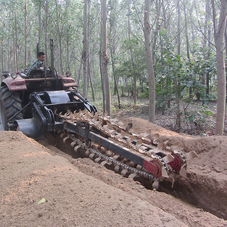 Tractor-Mounted PTO Chain Trencher
