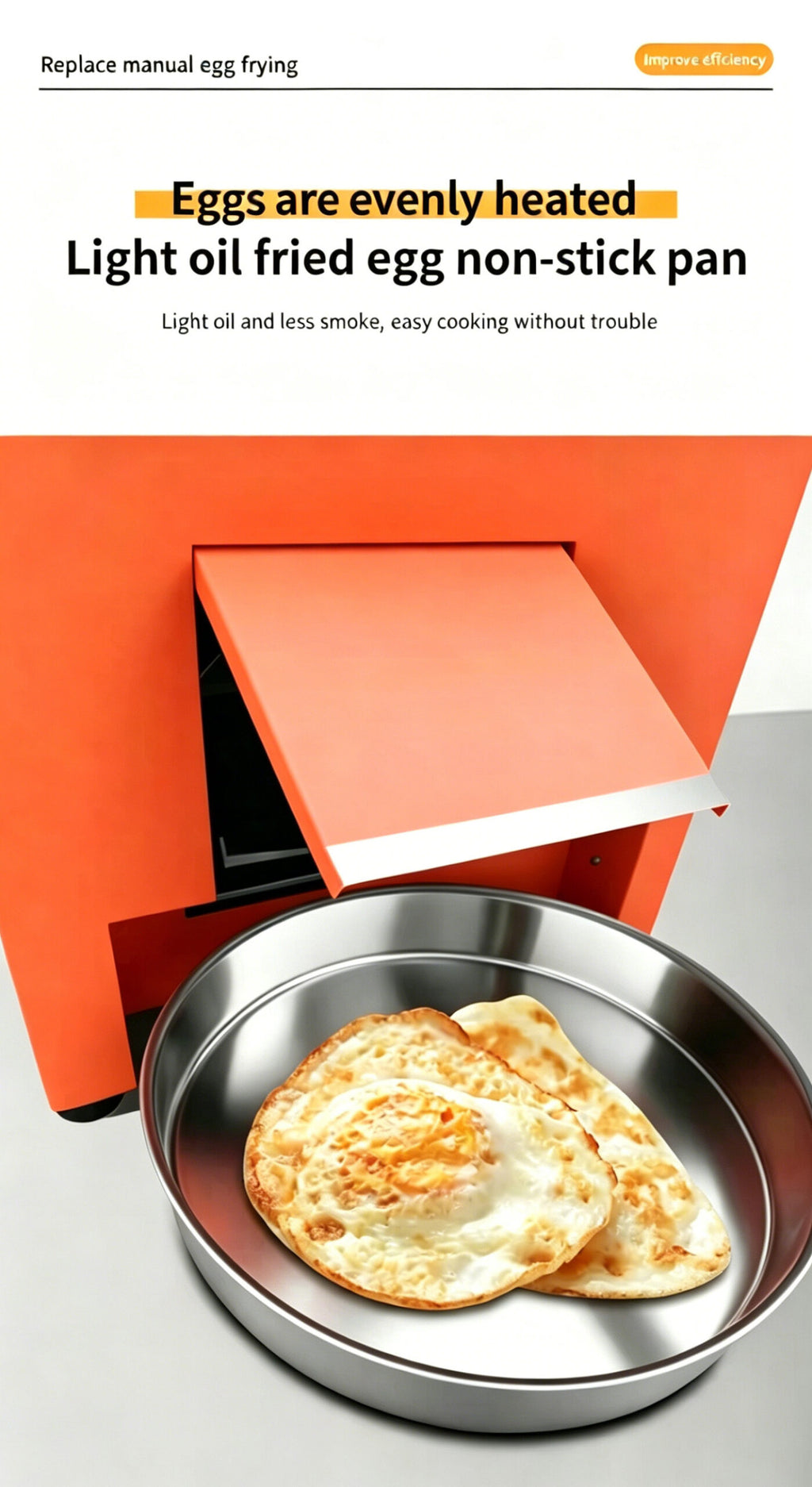 Commercial Automatic Egg Fryer and Omelette Machine – 120 Eggs per Hour, 3 kW - Image 5