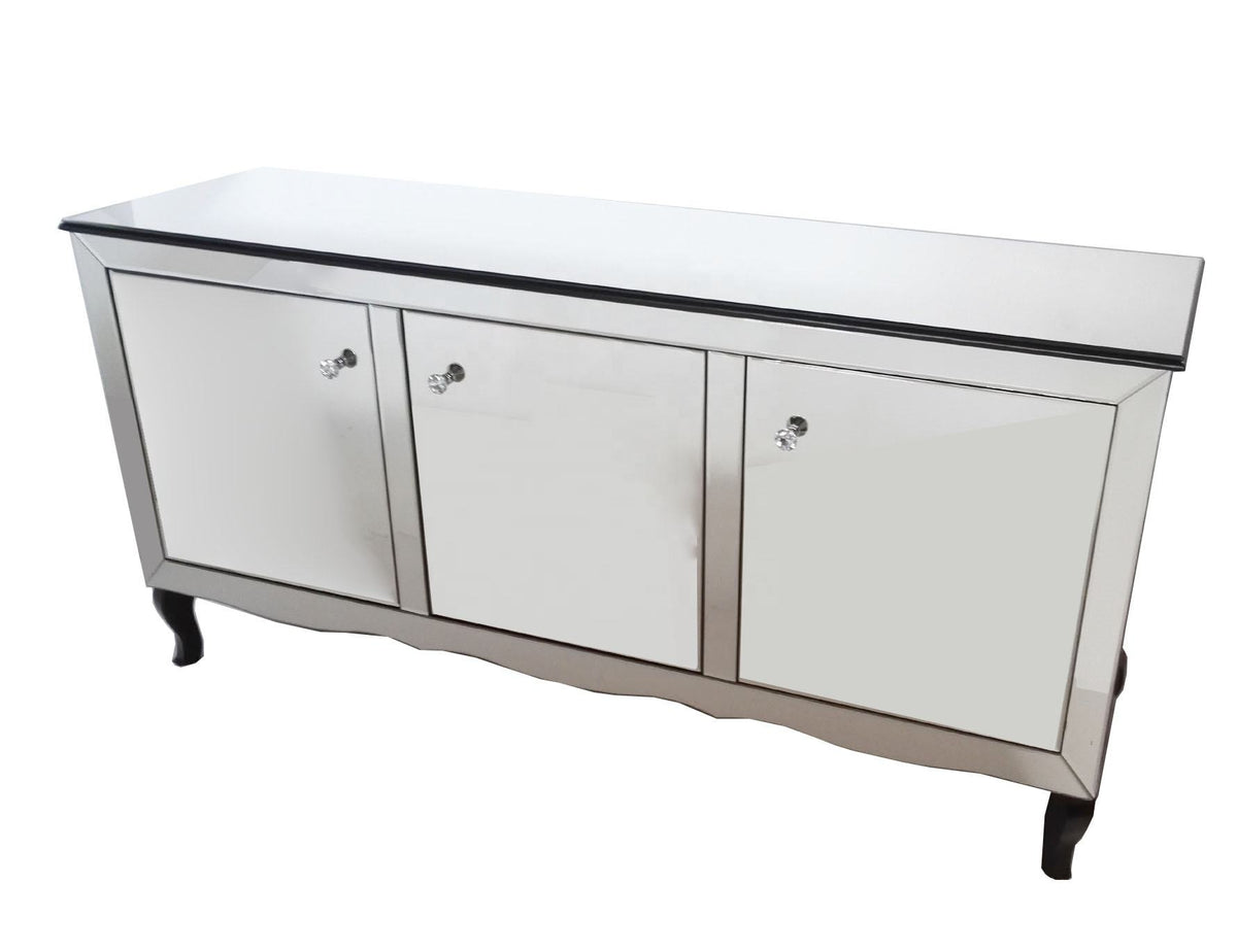 Living Mirror Console Table Cabinet Fashional Room Doors Mirrored Dining - Image 4