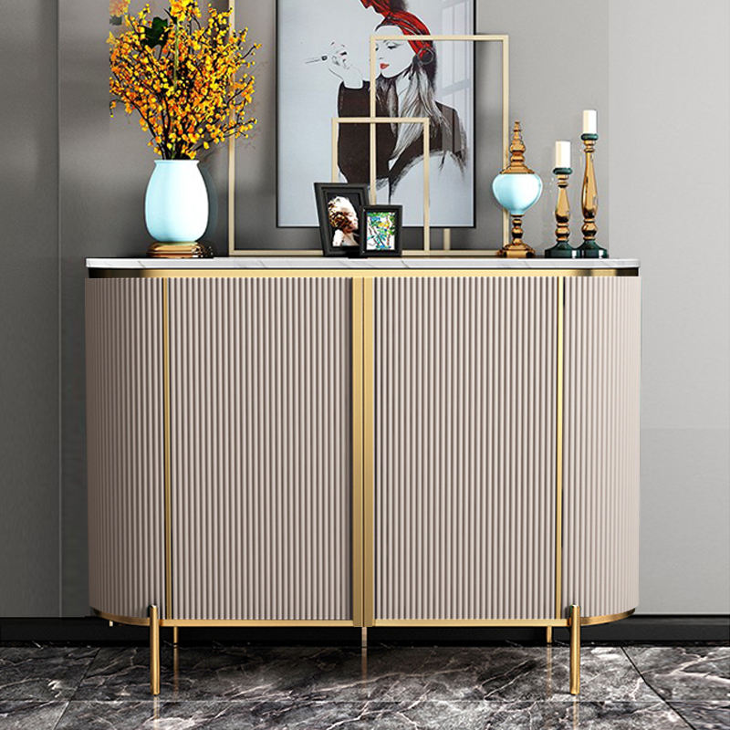 Luxury Modern Kitchen Cabinet Dining Room Side Board Black - Image 4