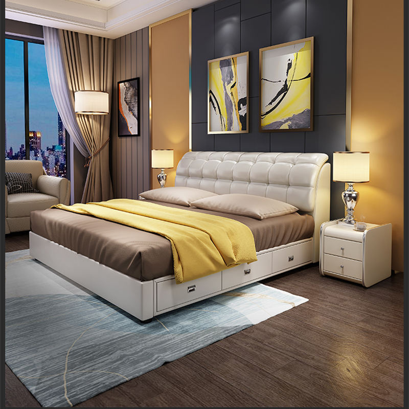 Luxury Modern Leather Bed Double 1.8m King Size - Image 4
