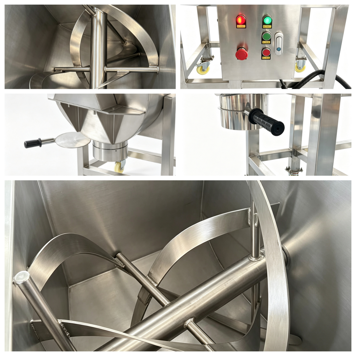 100L Stainless Steel Horizontal Livestock Feed Mixer - Image 2