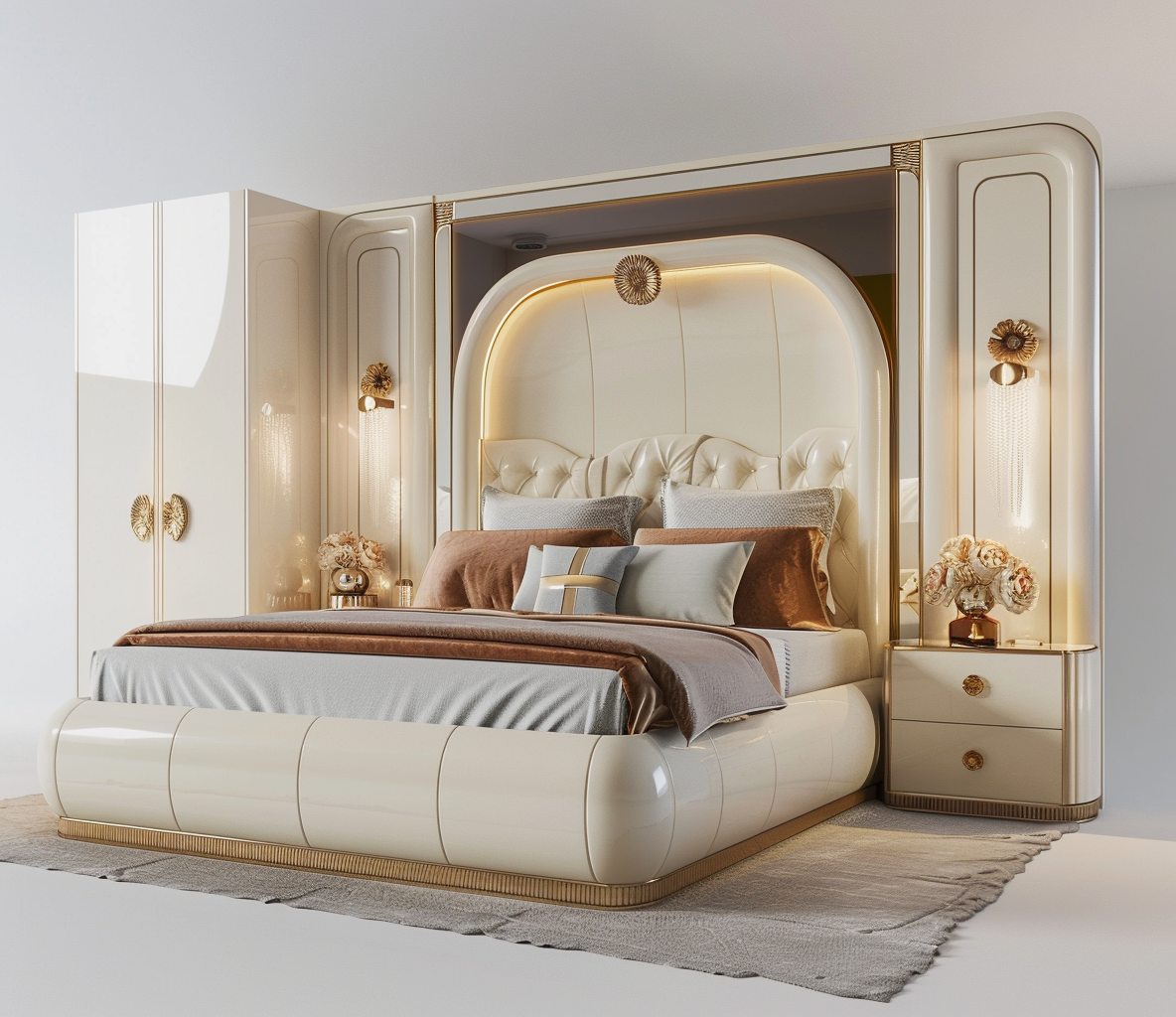 Fabric Bed Frame Up-holstered Double Size King - Image 5