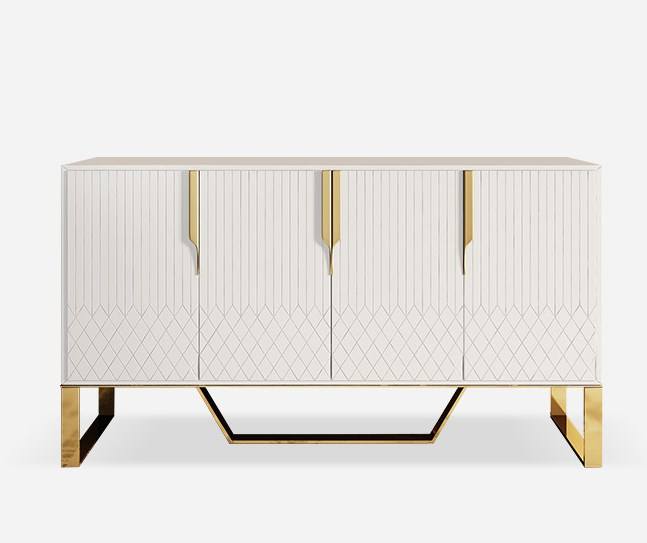 Luxury Modern Stainless Steel Living Home Restaurant Cabinet American Light - Image 5