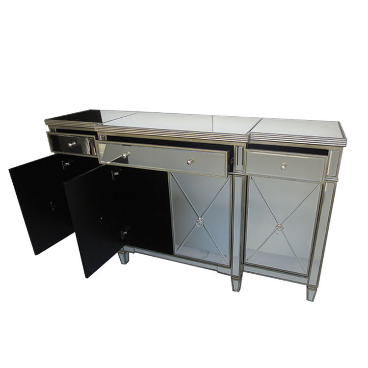Elegant Gold Living Mirror Cabinet Console Table Mirror Cabinet - Image 5