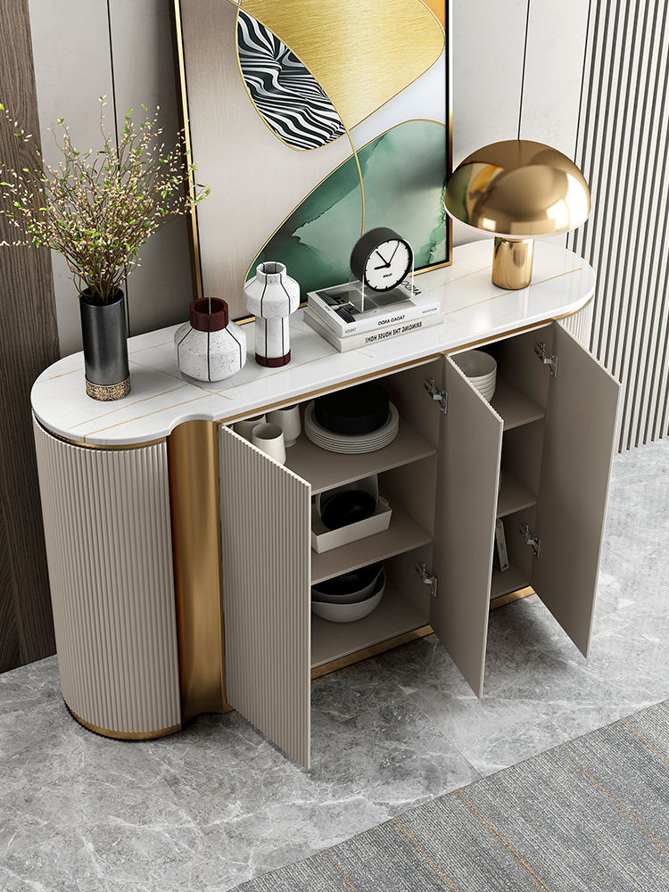 Modern Luxury Gold Cabinet Side Magtme Sideboard Dining Room Furniture - Image 5