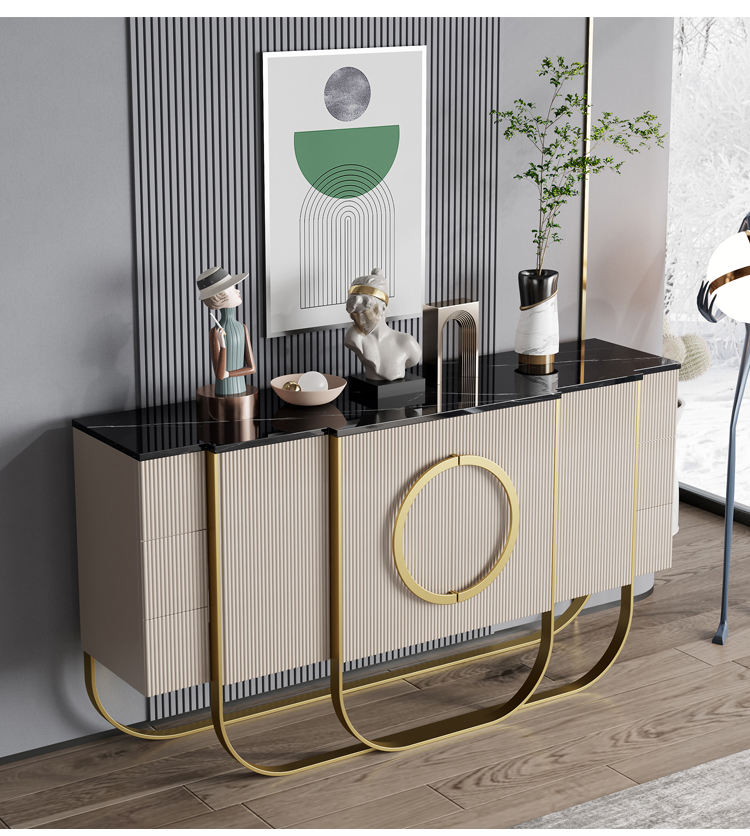 Modern Luxury Wood Living Console Table Cabinet Shoe Organizer - Image 5