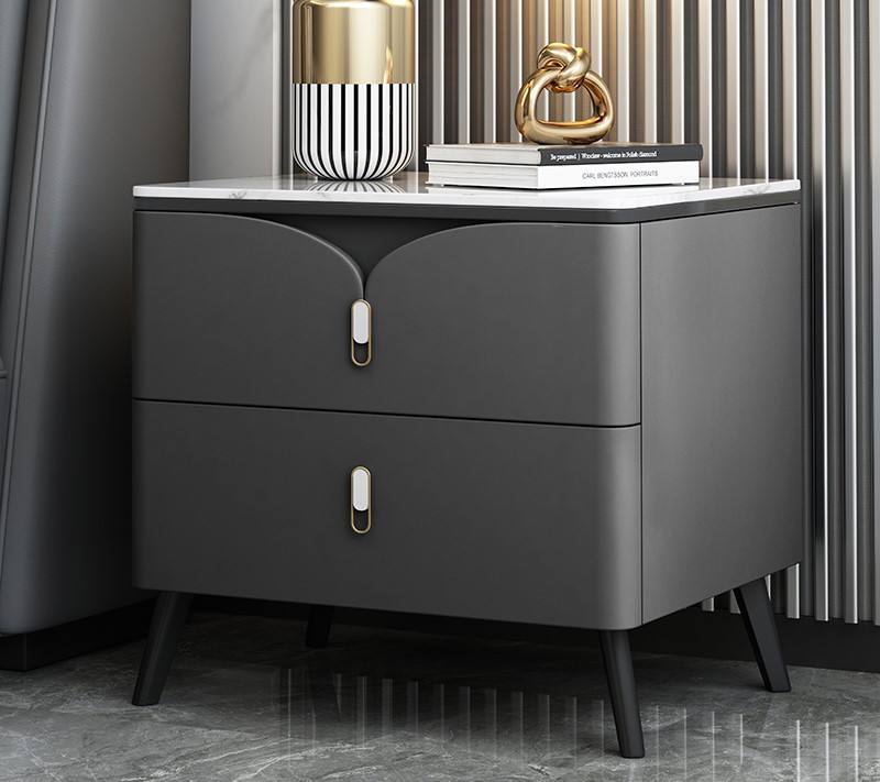 Modern Wood Bedroom Table Stand Set Bed Furniture - Image 4