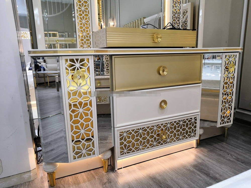 Luxury High Bedroom Set Super King Size Doors Royal Furniture - Image 4