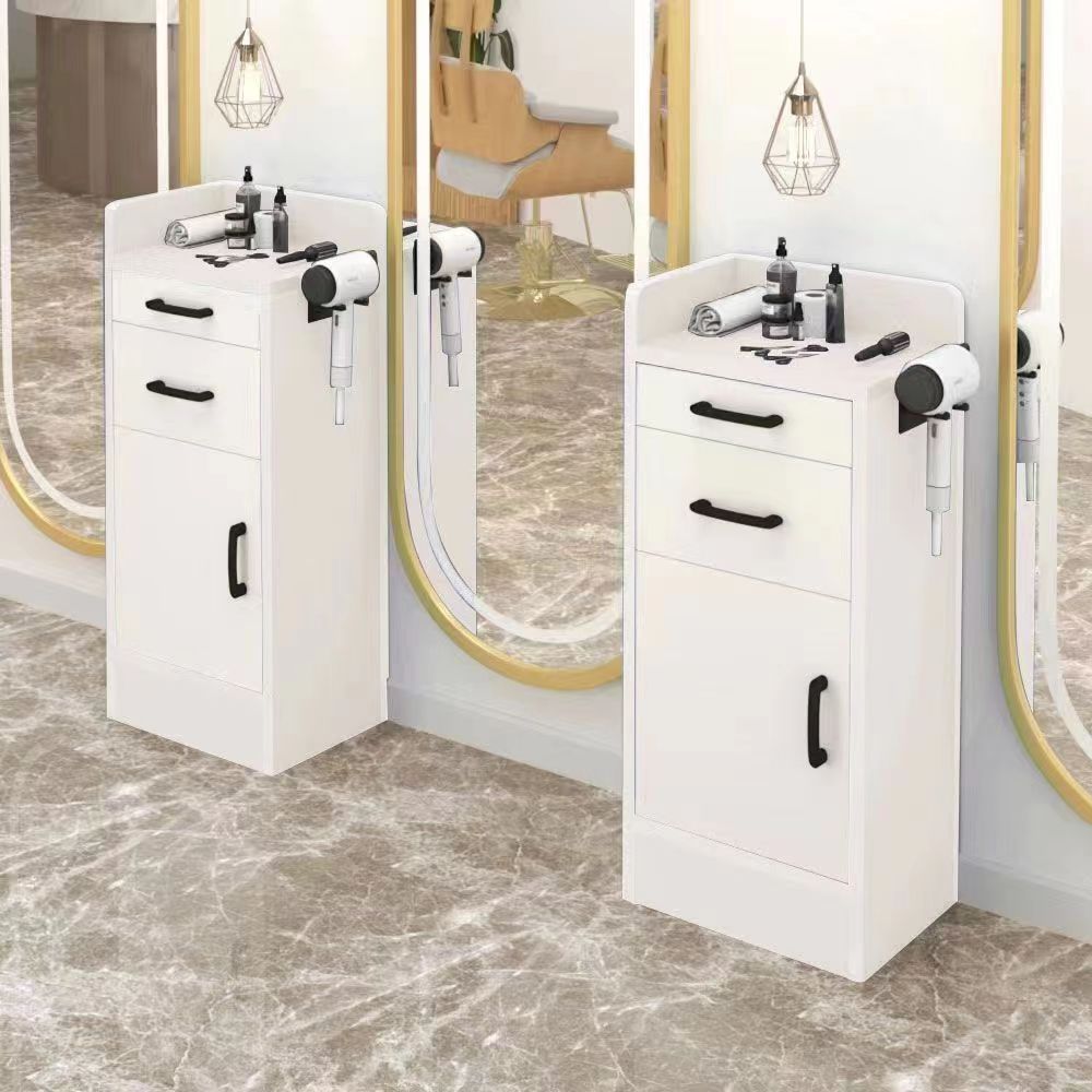 Professional White Metal Rolling Salon Trolley Cart for Spa, Facial & Hairdressing - Image 6