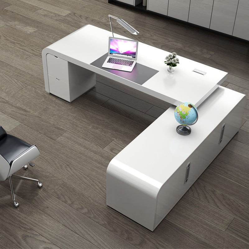 LBZ13 Modern Office Desk with Storage Unit - Image 6
