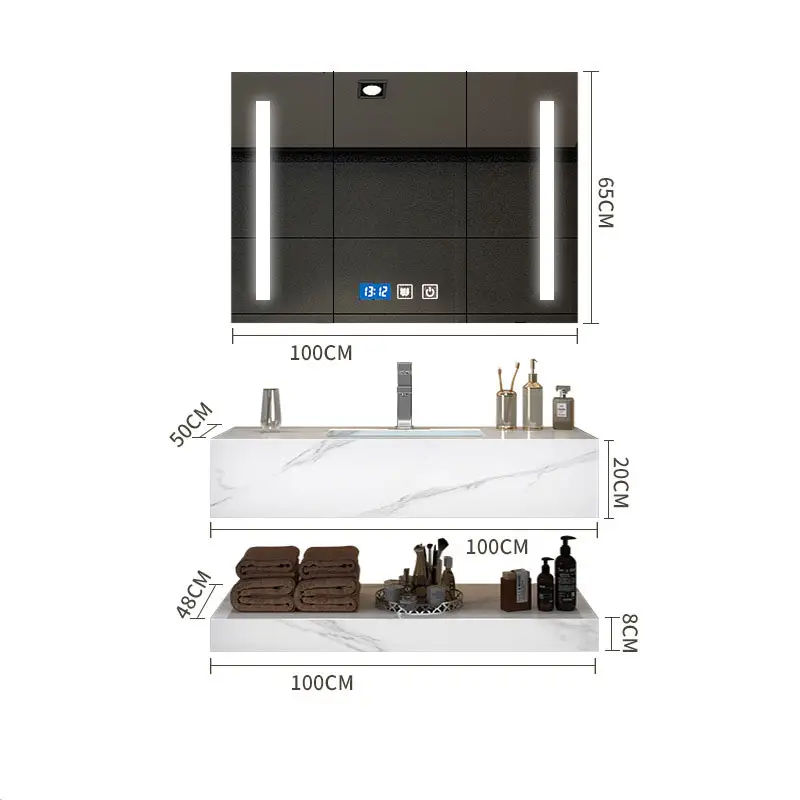 Smart Bathroom Mirror Cabinet And Basin - Image 5