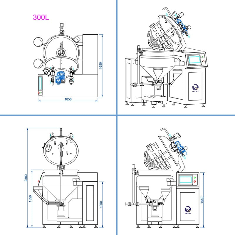 ZT-200L Automatic Vacuum Homogenising Emulsifier and Mixing System - Image 5