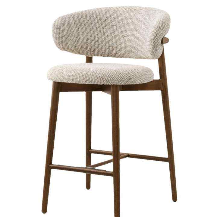Leather High Stool Bar Chair - Image 5