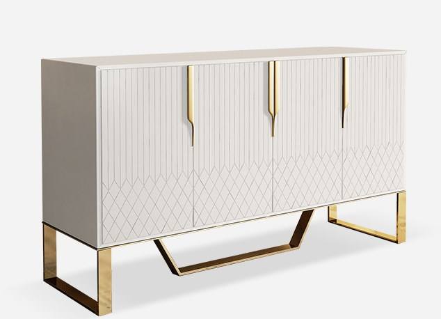Luxury Modern Stainless Steel Living Home Restaurant Cabinet American Light - Image 6