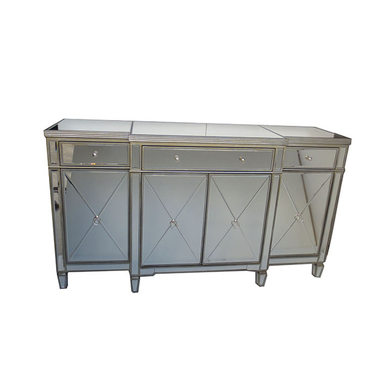 Elegant Gold Living Mirror Cabinet Console Table Mirror Cabinet - Image 6