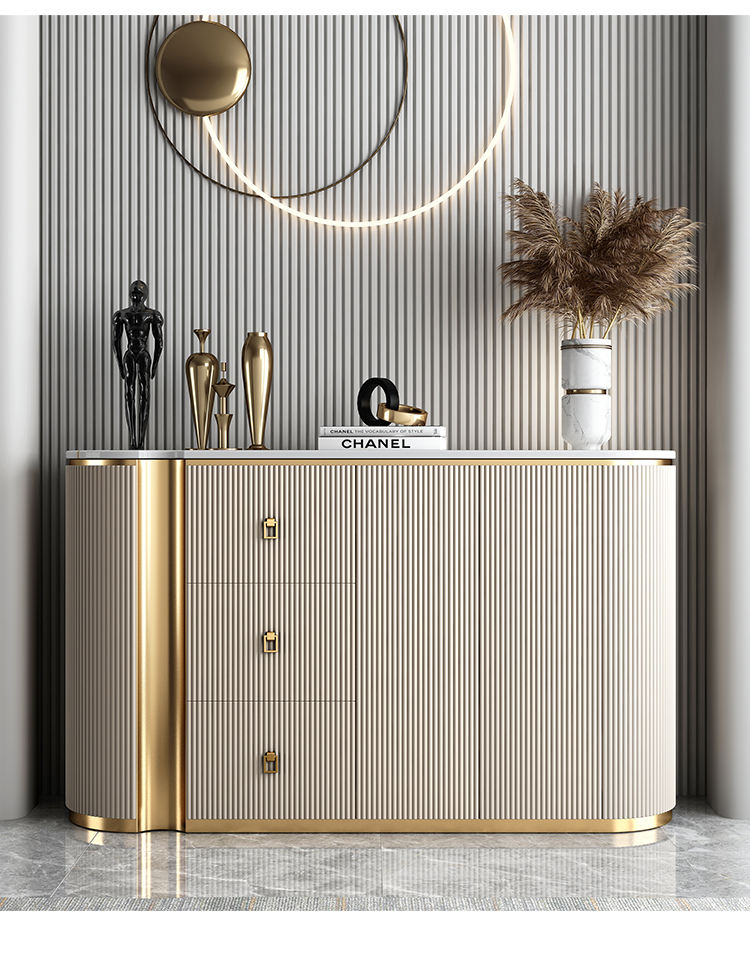 Modern Luxury Gold Cabinet Side Magtme Sideboard Dining Room Furniture - Image 6