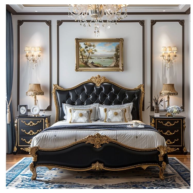 Bed Frame King Queen Size Beds Upholstered Solid - Image 6