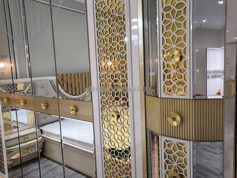 Luxury High Bedroom Set Super King Size Doors Royal Furniture - Image 5