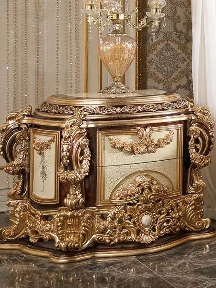Gold Leafing Antique Bed - Image 5