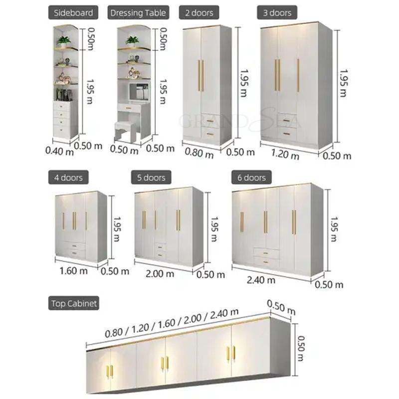 White Cupboard Dressing Table Combination - Image 5